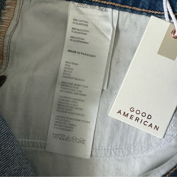 GOOD AMERICAN Good 90s Denim Shorts Size 6 - Picture 7 of 7